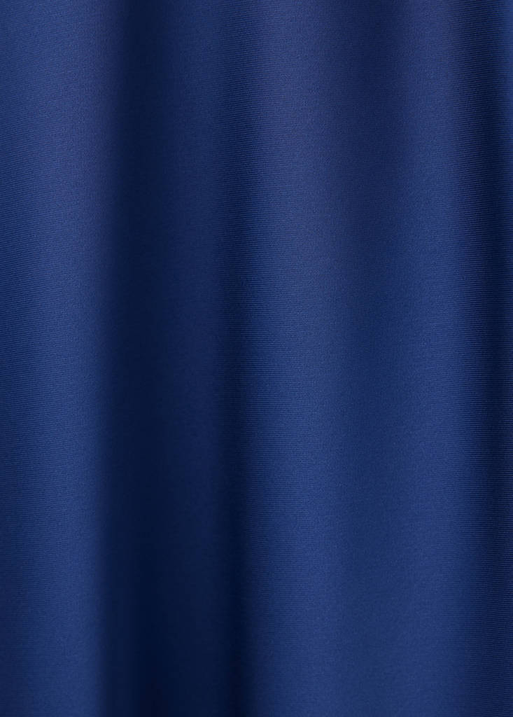 Satin high-neck dress — Night Blue