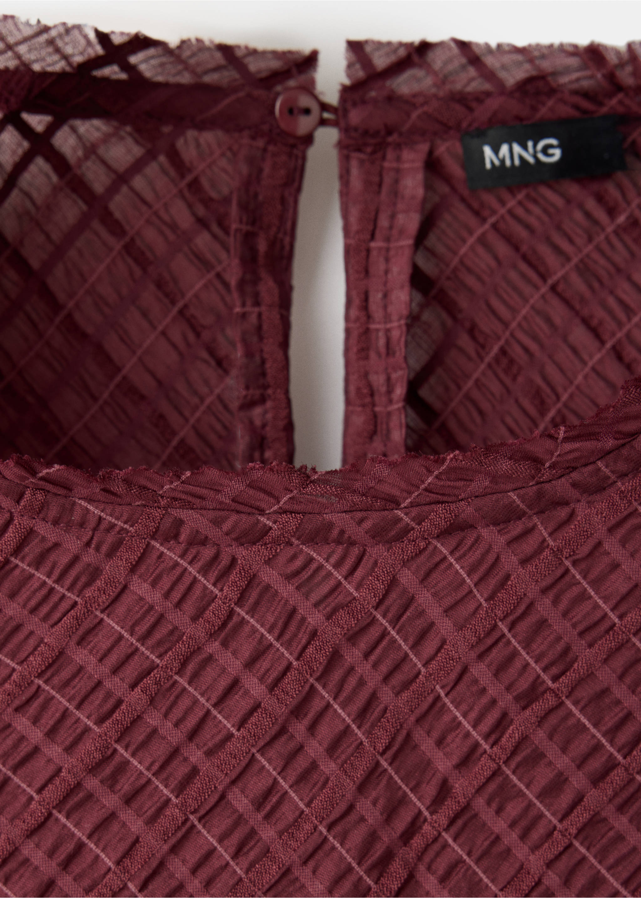 Dress baggy-w - Details of the article 0, Burgundy. Ref: 37015995-00.