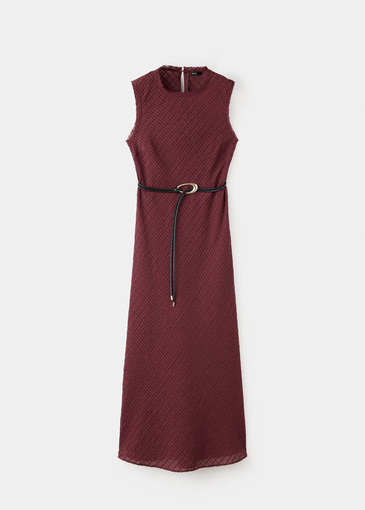 Belted textured dress thumbnail 5
