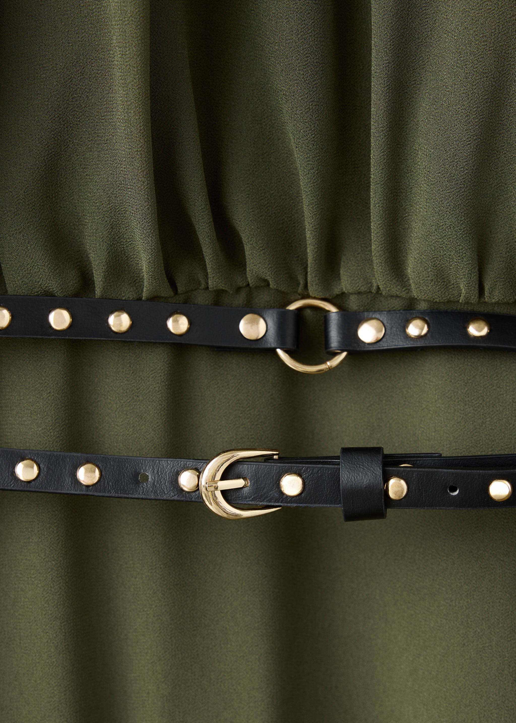 Lace dress with double low belt - Details of the article 8