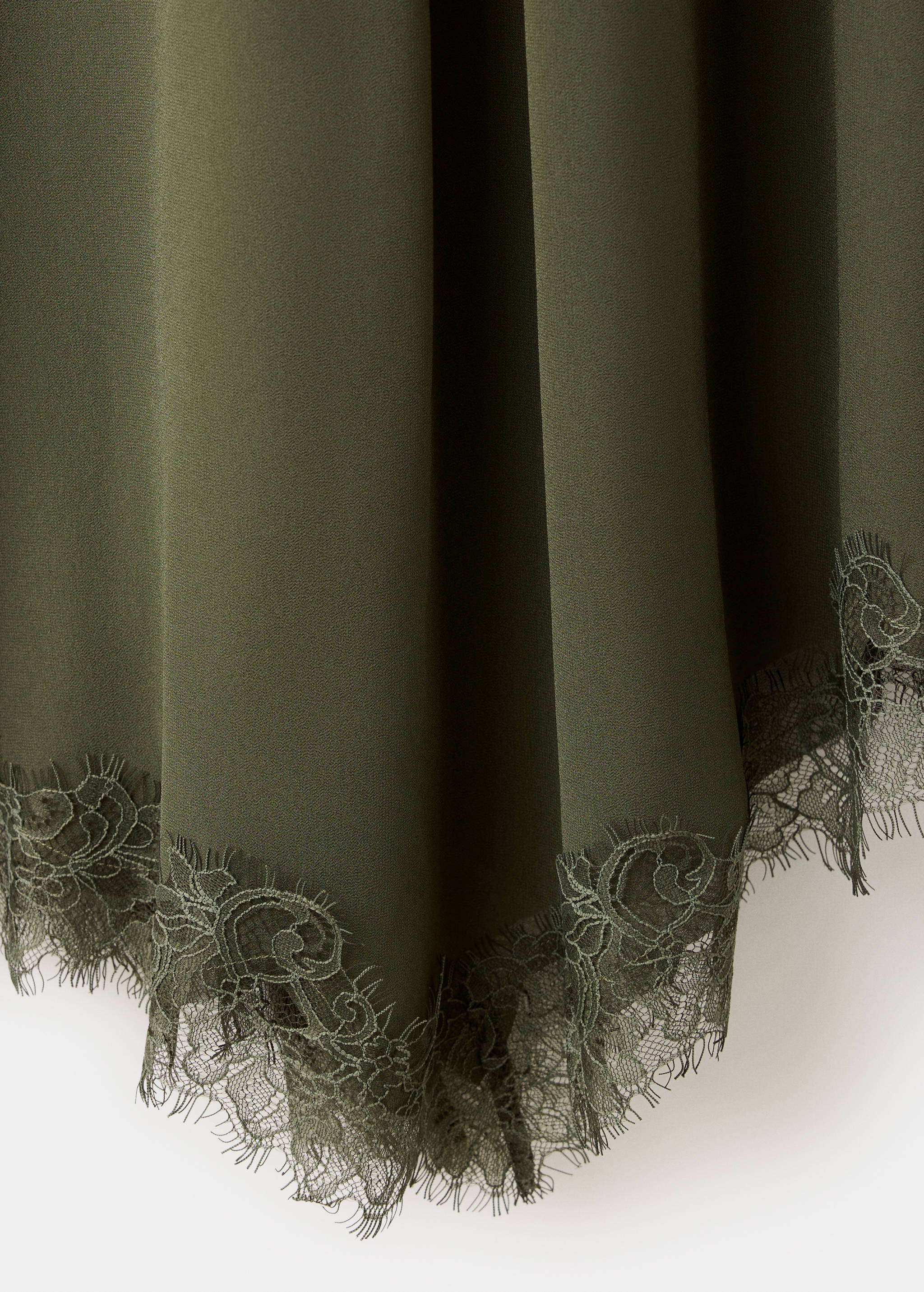 Lace dress with double low belt - Details of the article 0