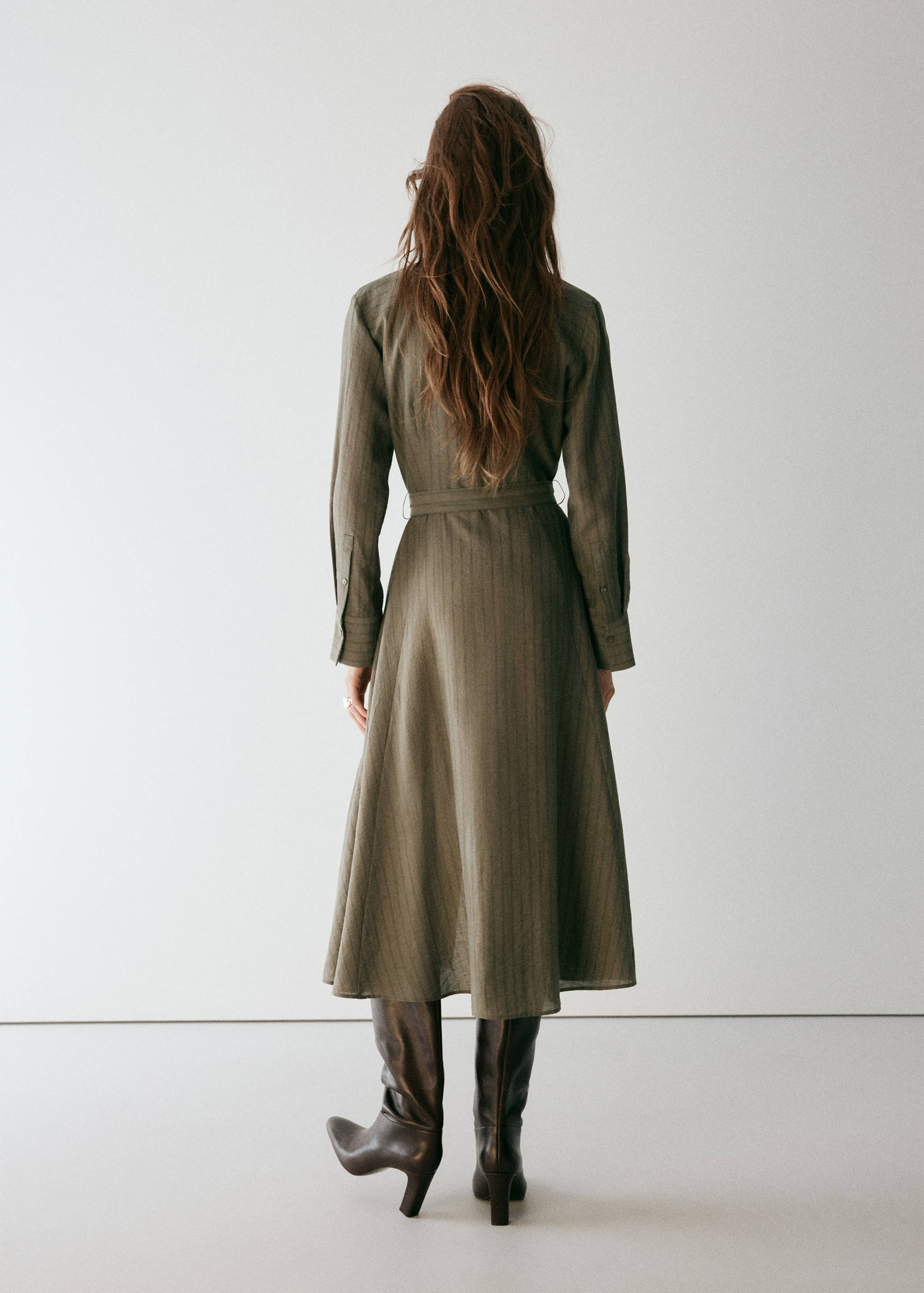 Vestido camisero raya diplomática - Reverse of the article