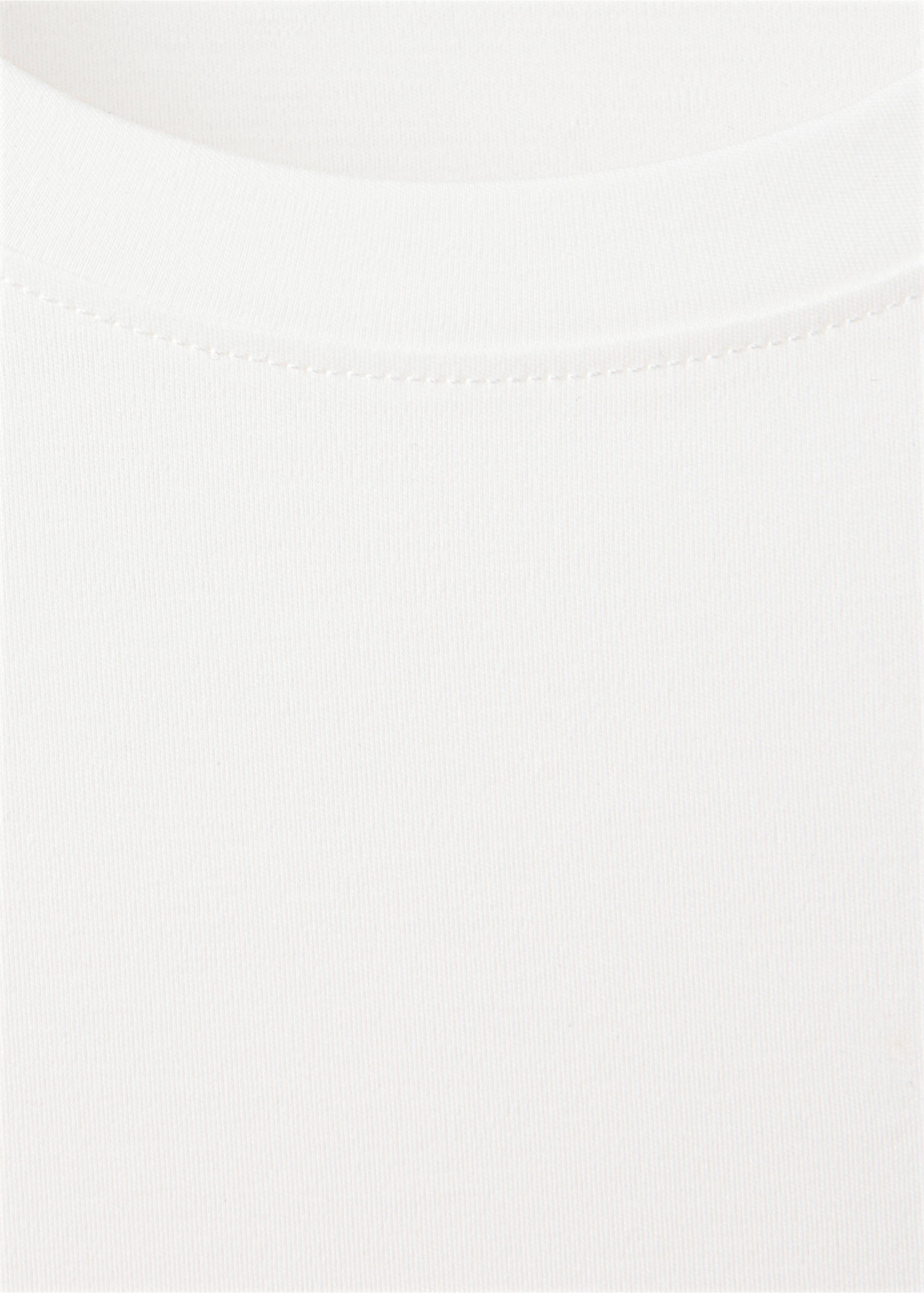 100% cotton T-shirt regular fit - Details of the article 8, White. Ref: 37016000-00.