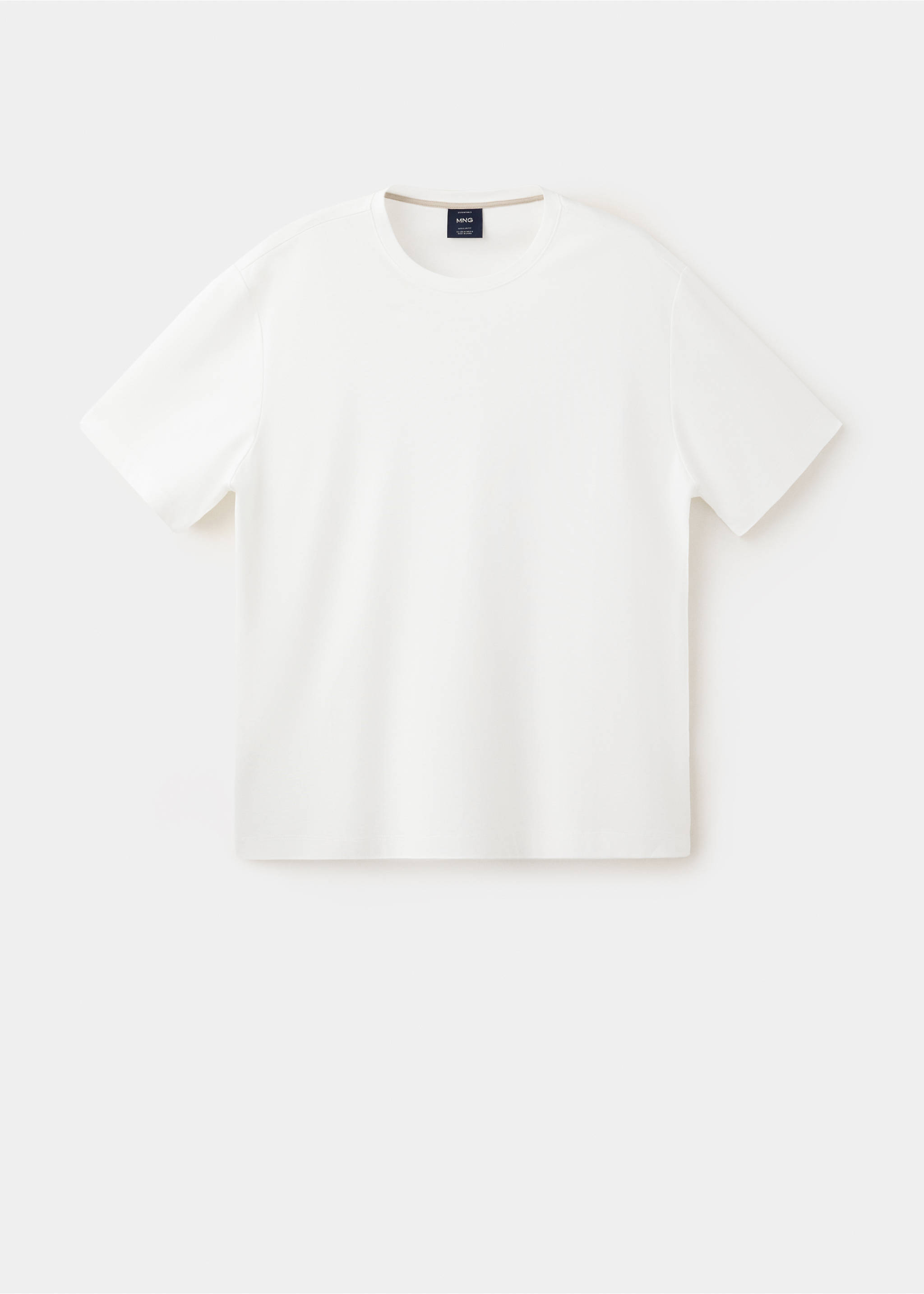 100% cotton T-shirt regular fit - Article without model, White. Ref: 37016000-00.