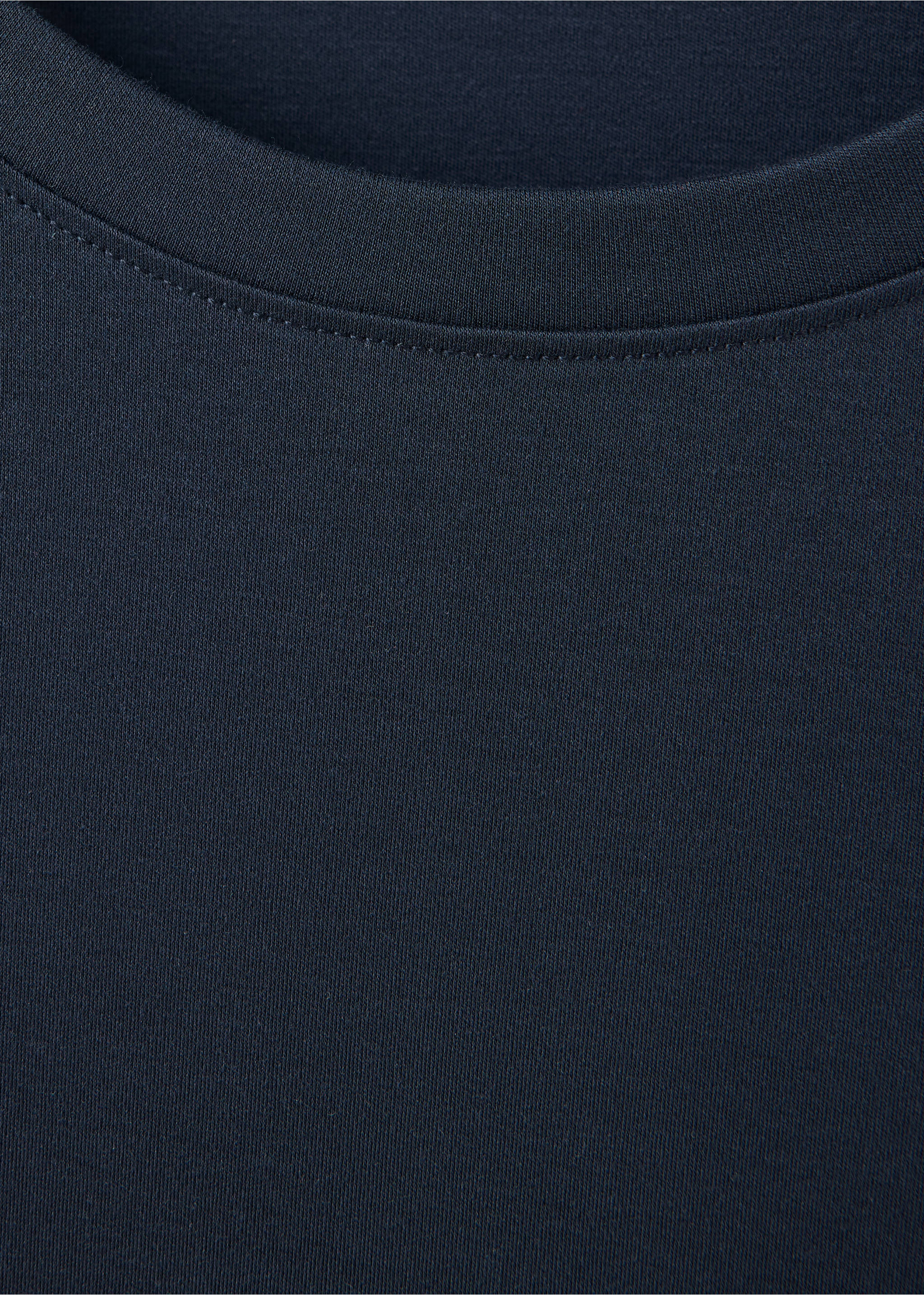 T-shirt 100 % coton regular-fit - Détail de l'article 8, Bleu marine. Ref: 37016000-00.