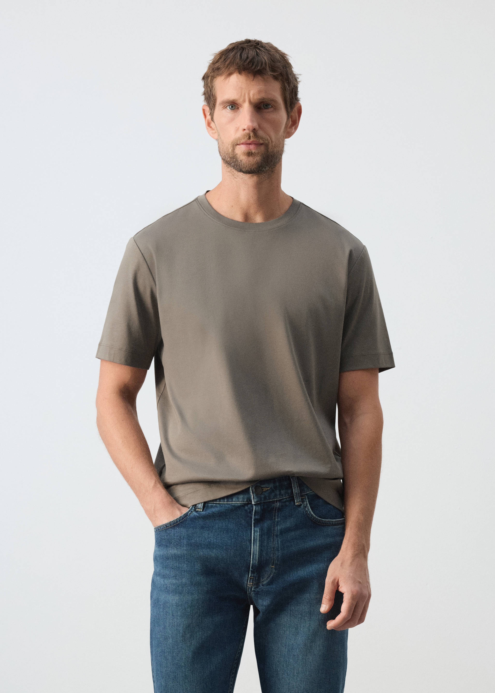 100% cotton T-shirt regular fit - Medium plane