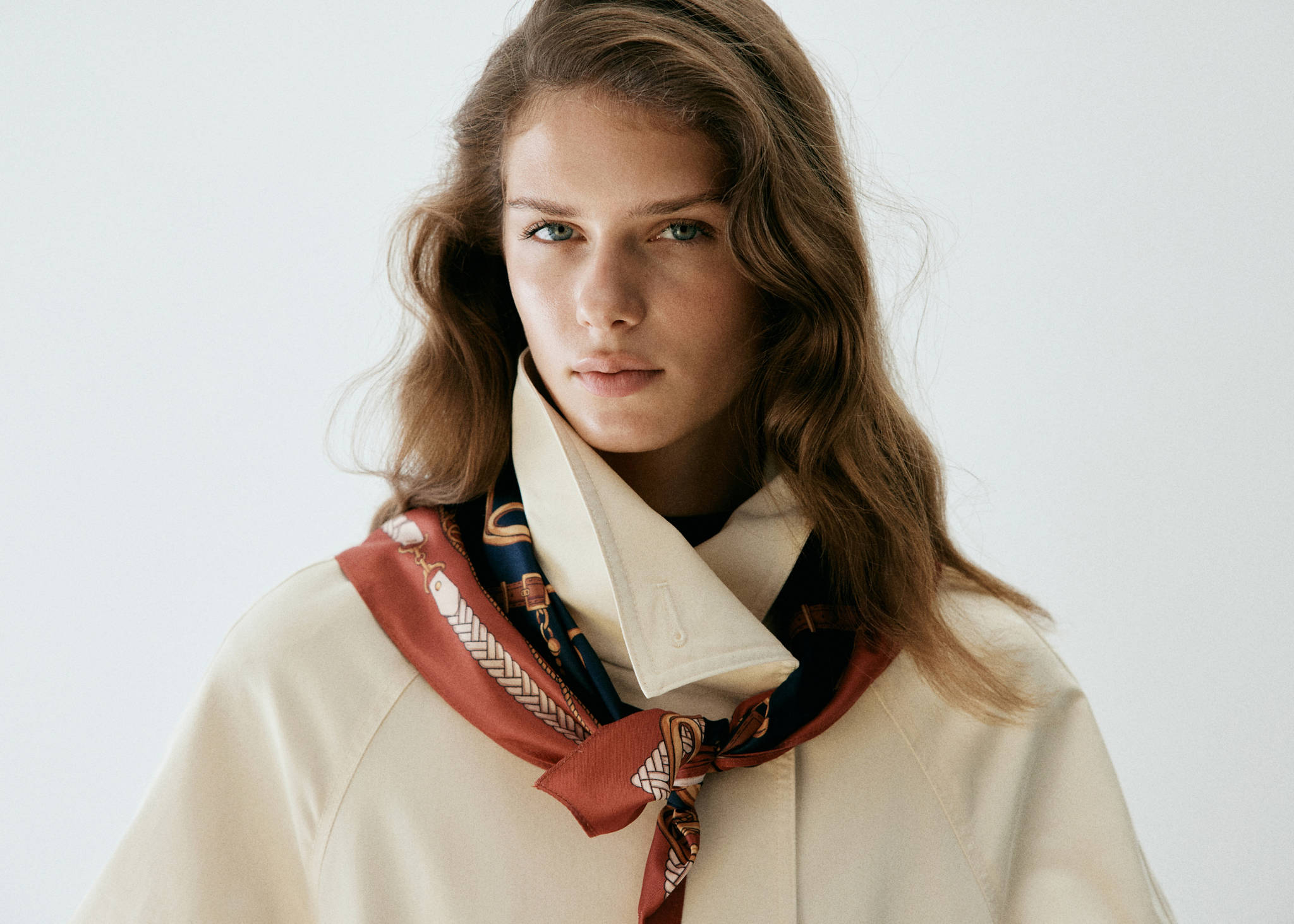 Chain-print scarf - Panoramic plane