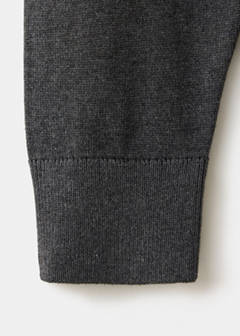V-neck cotton sweater — Medium Heather Grey 8