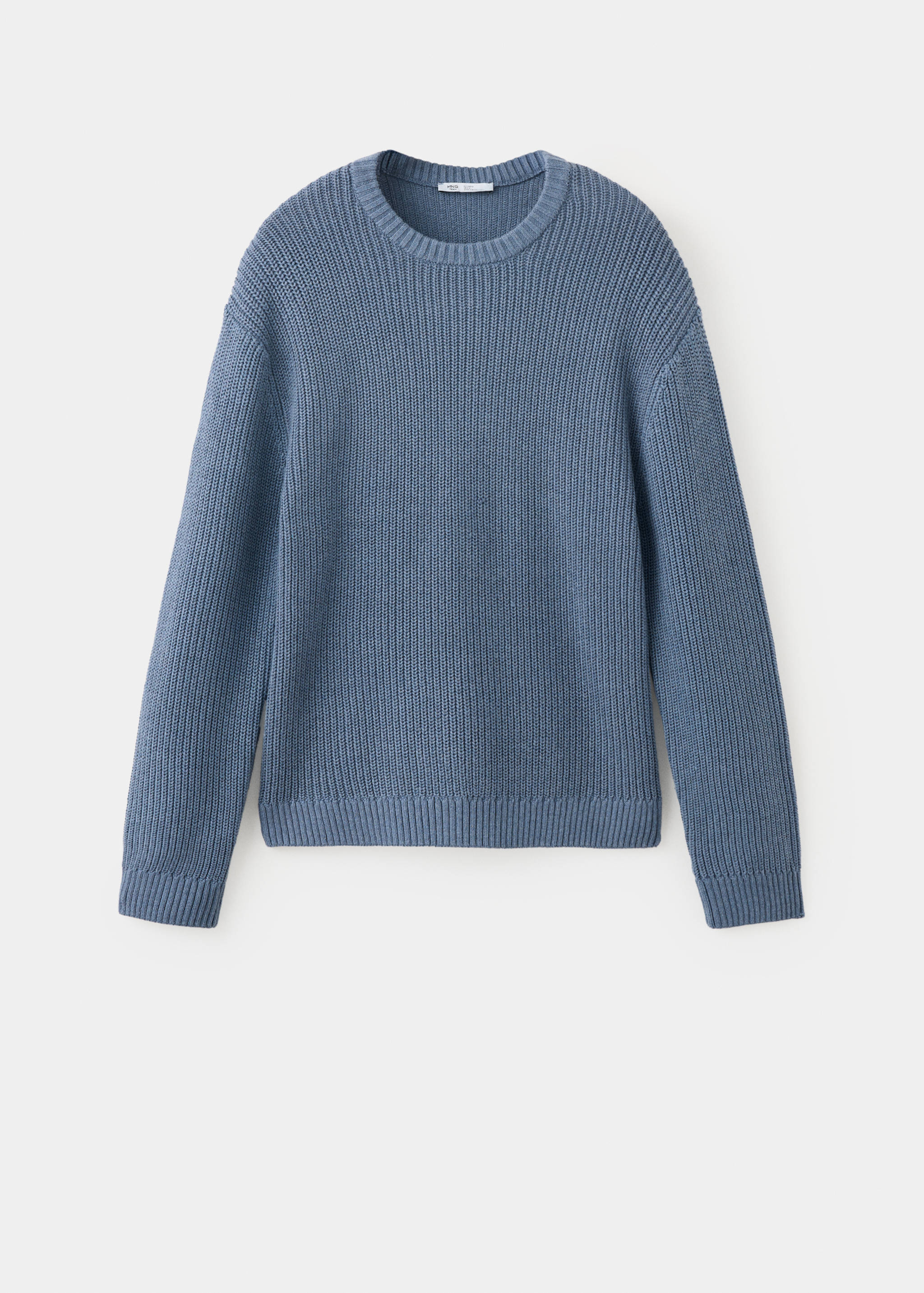 Knitted ribbed sweater - Article without model