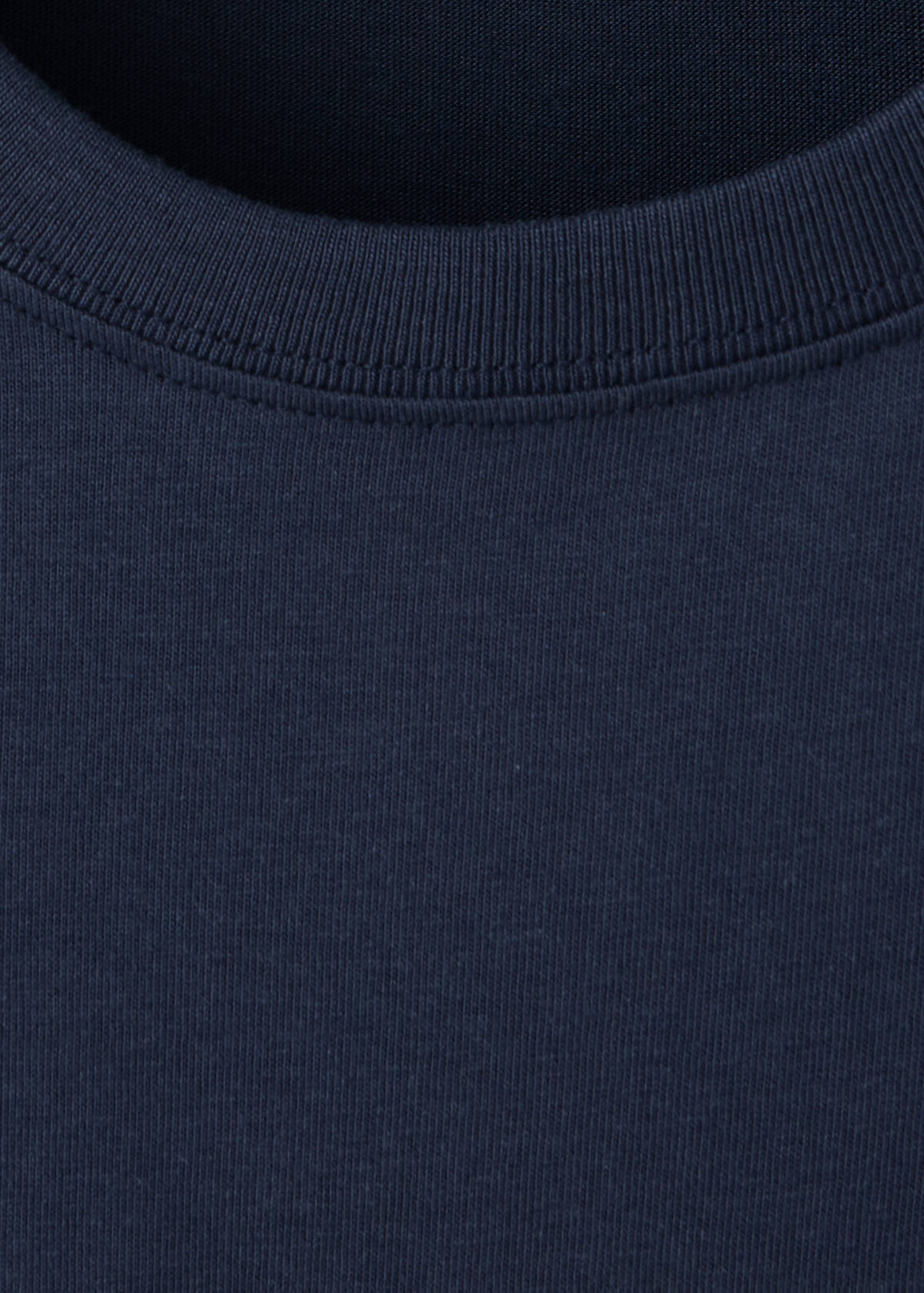 Printed cotton-blend t-shirt — Navy