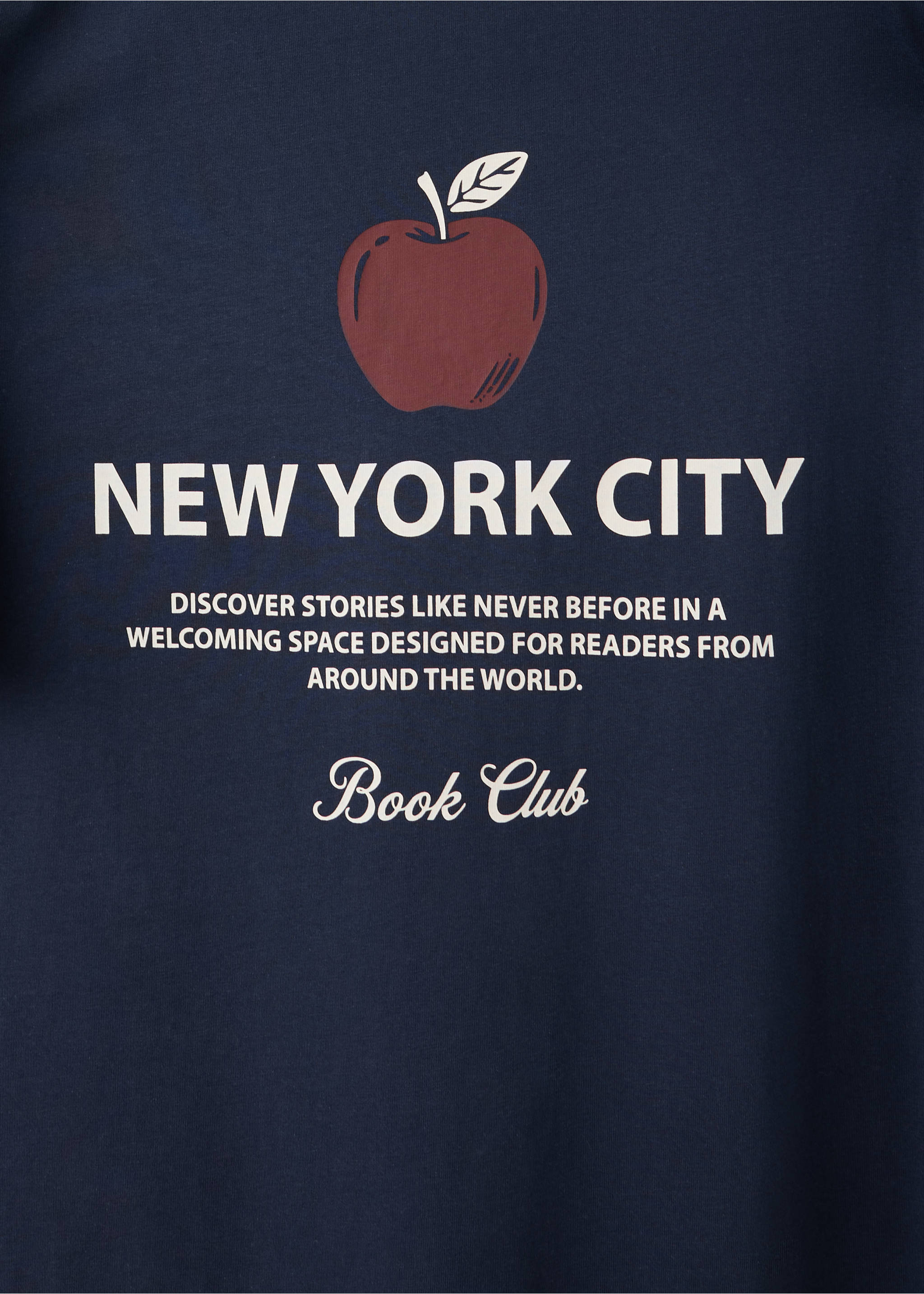 Cotton T-shirt with NYC graphic print - Details of the article 0, Navy. Ref: 37016008-00.