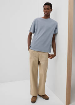 Printed cotton-blend t-shirt — Blue 2