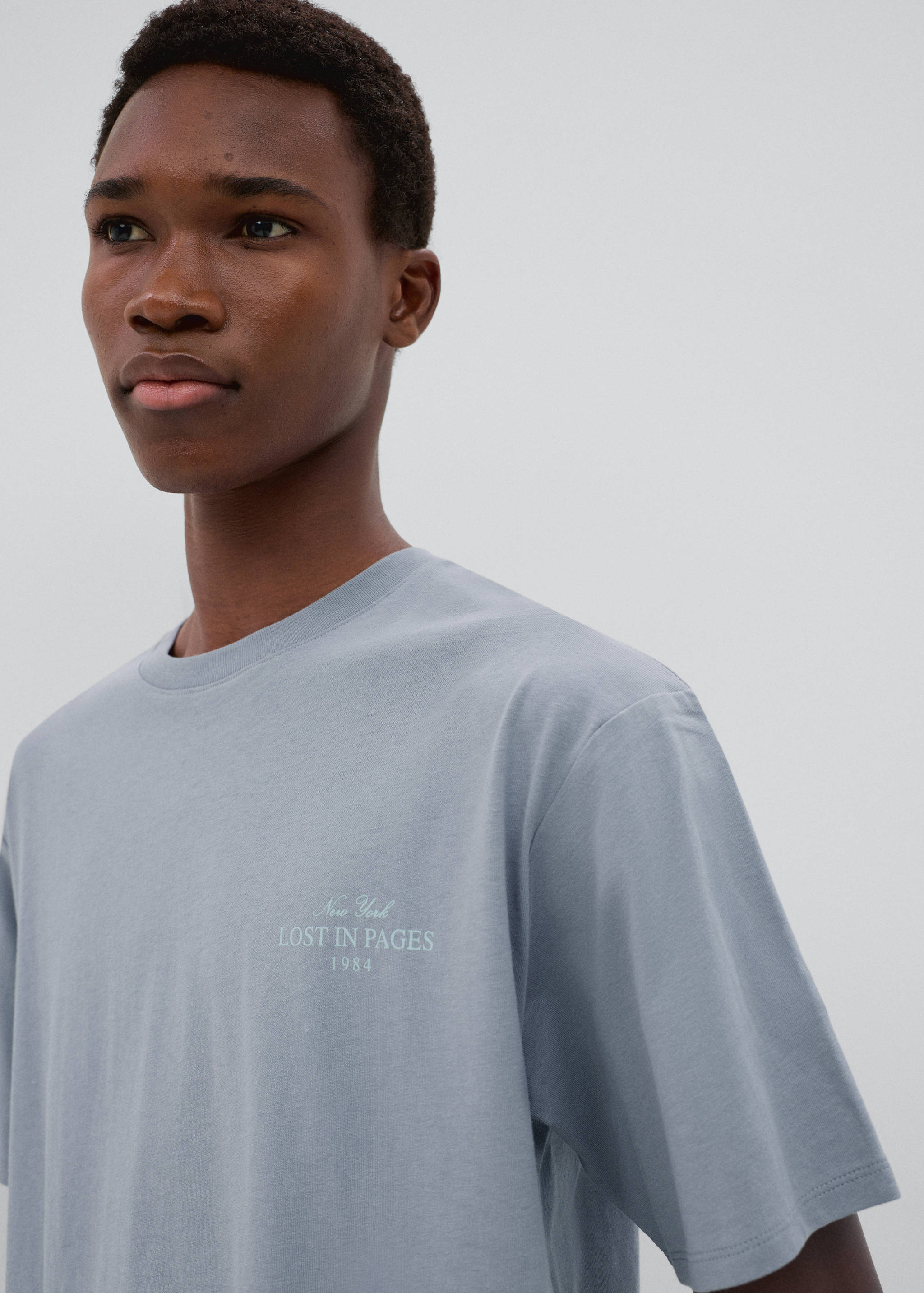 Printed cotton-blend t-shirt - Details of the article 1
