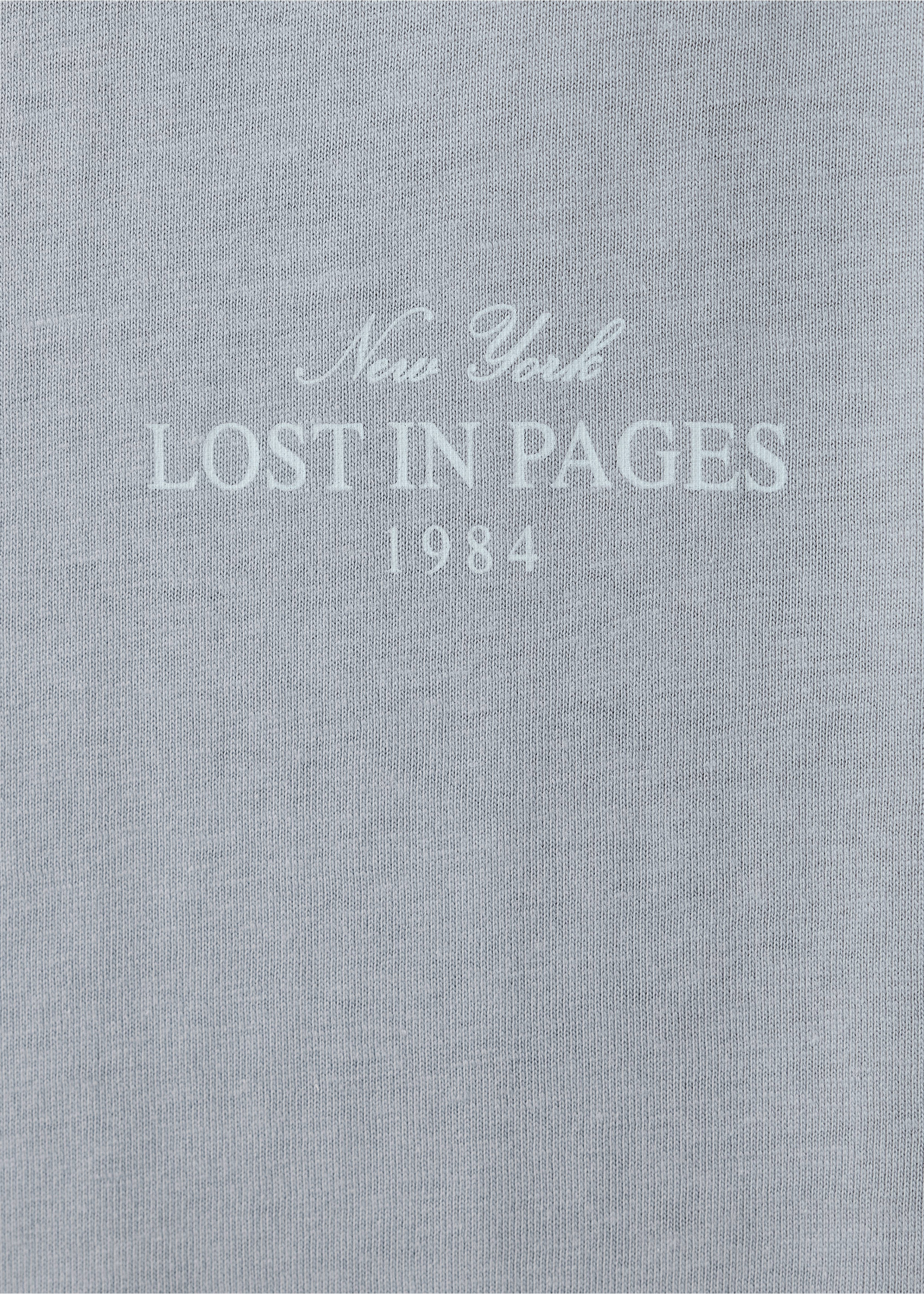 Printed cotton-blend t-shirt - Details of the article 8, Blue. Ref: 37016010-00.