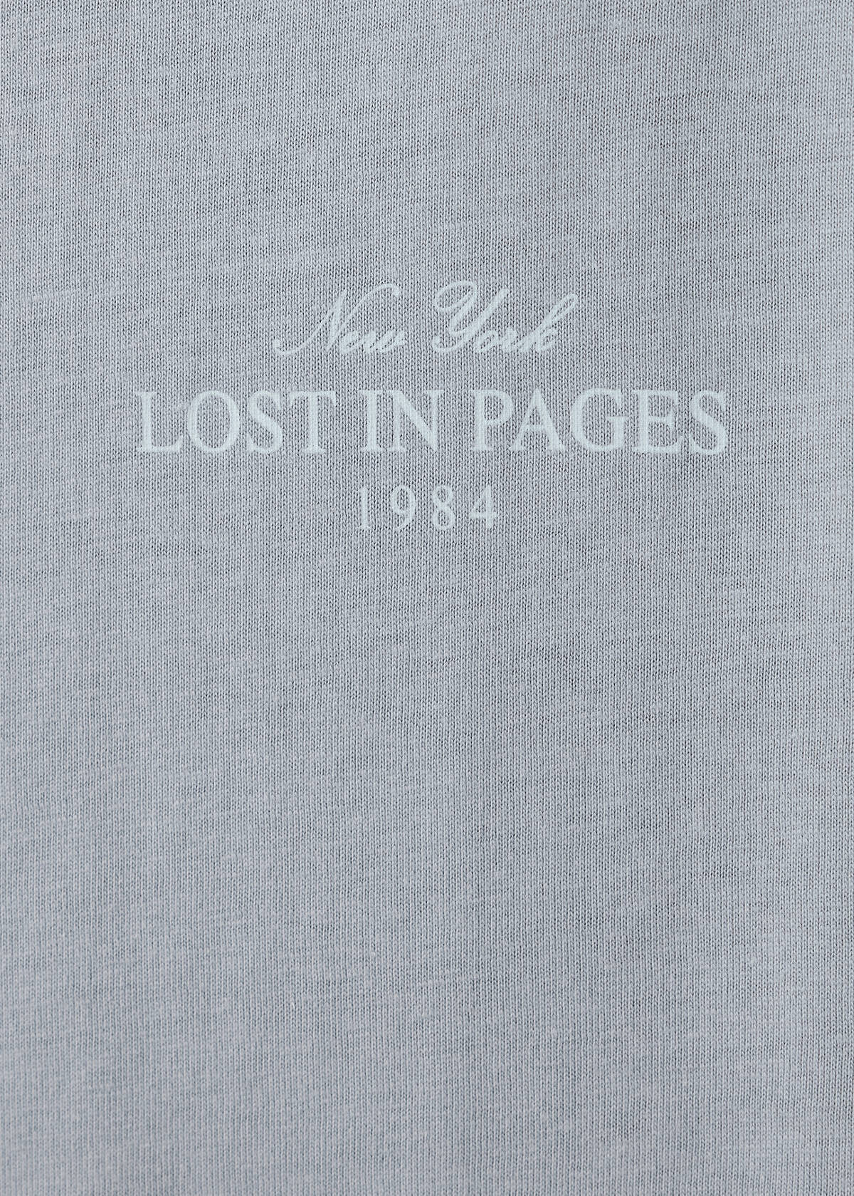 Printed cotton-blend t-shirt — Blue