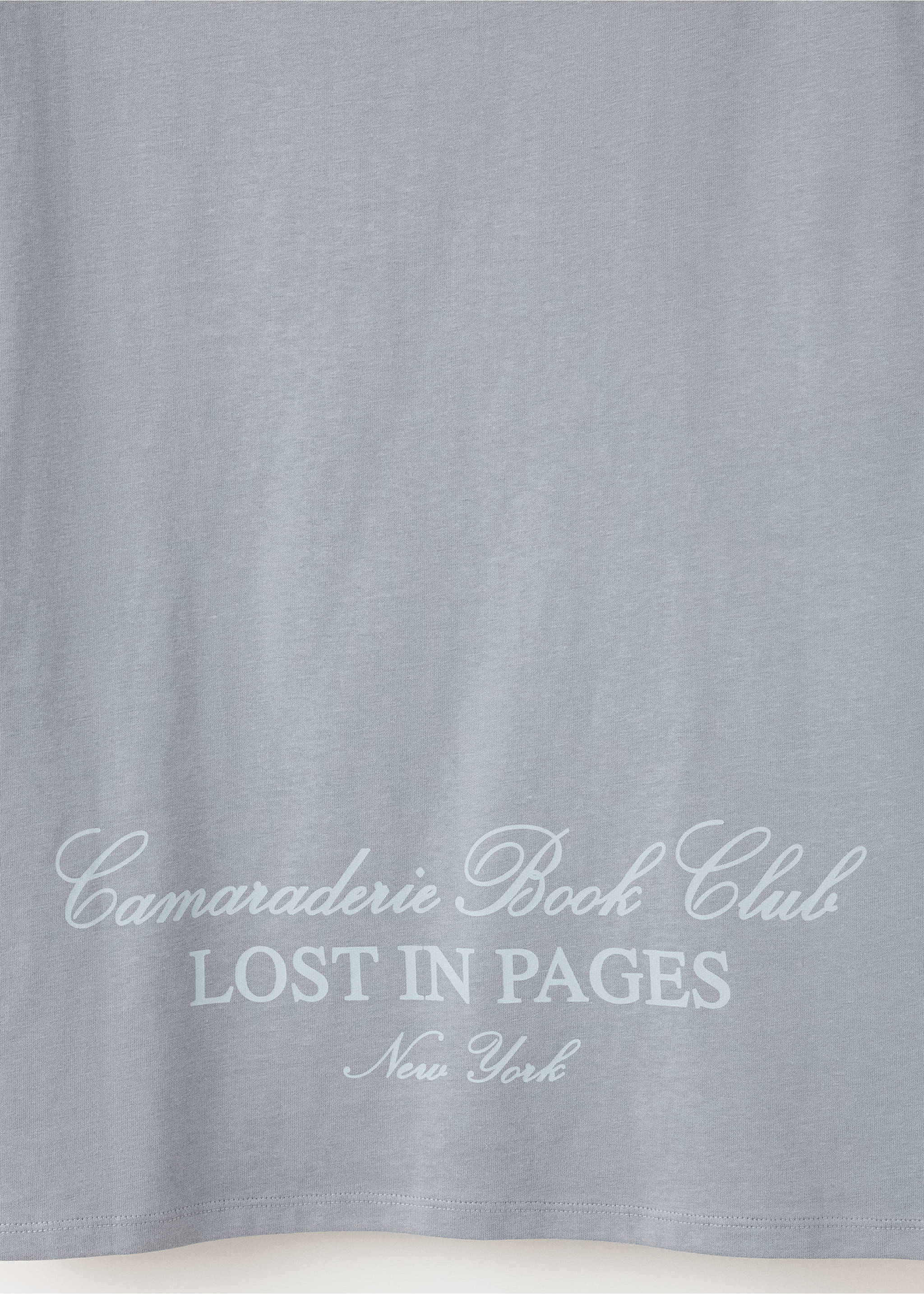 Printed cotton-blend t-shirt - Details of the article 0, Blue. Ref: 37016010-00.