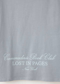Printed cotton-blend t-shirt — Blue 8