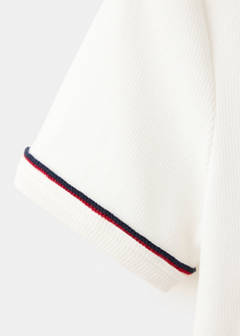 Ribbed t-shirt with piping — White 7