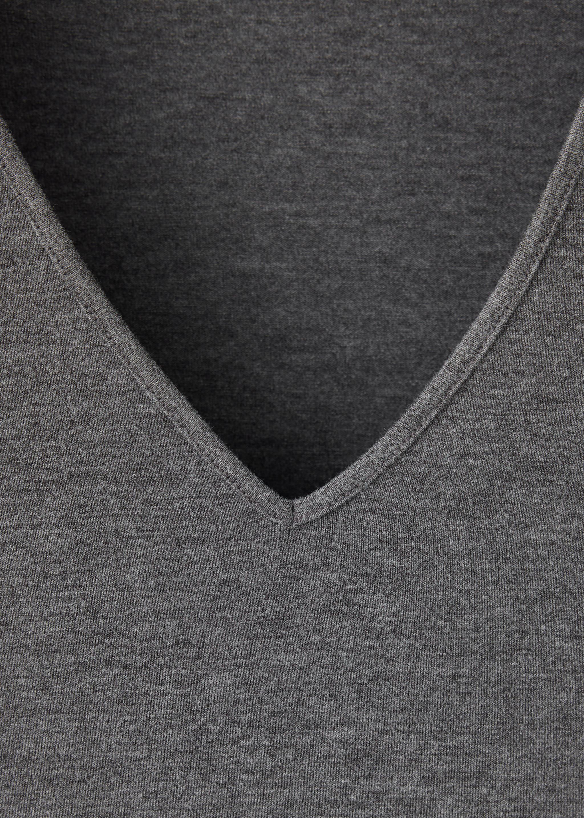 Fitted V-neck T-shirt - Details of the article 8