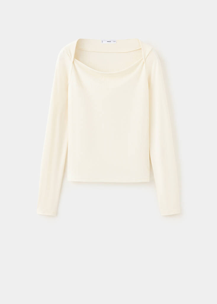 Boat-neck fitted t-shirt - thumbnail 10