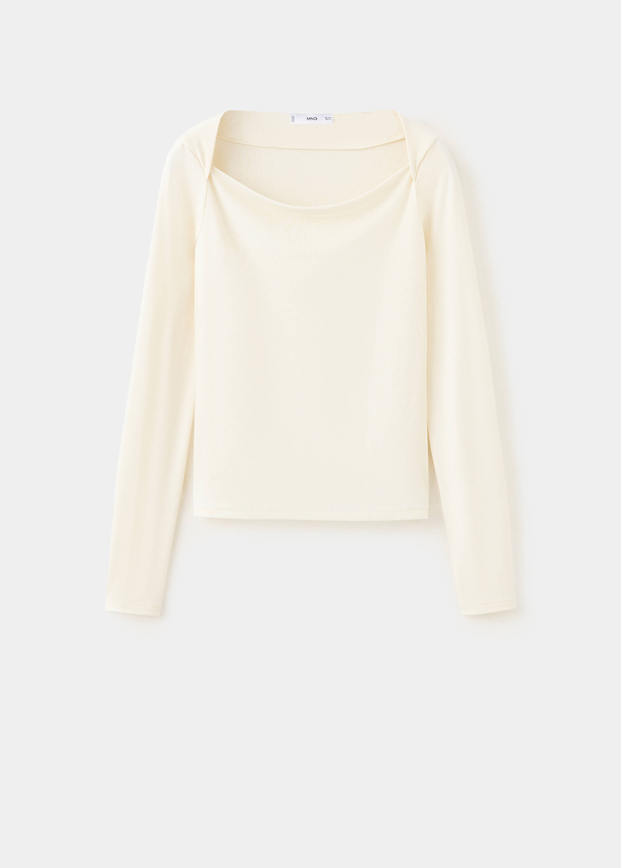 Boat-neck fitted t-shirt - Article without model
