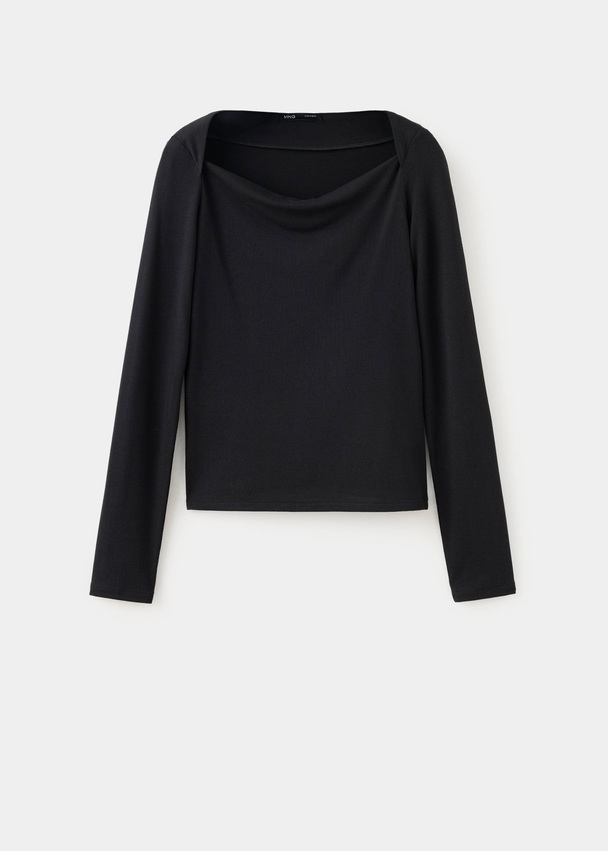 Boat-neck fitted t-shirt - Article without model