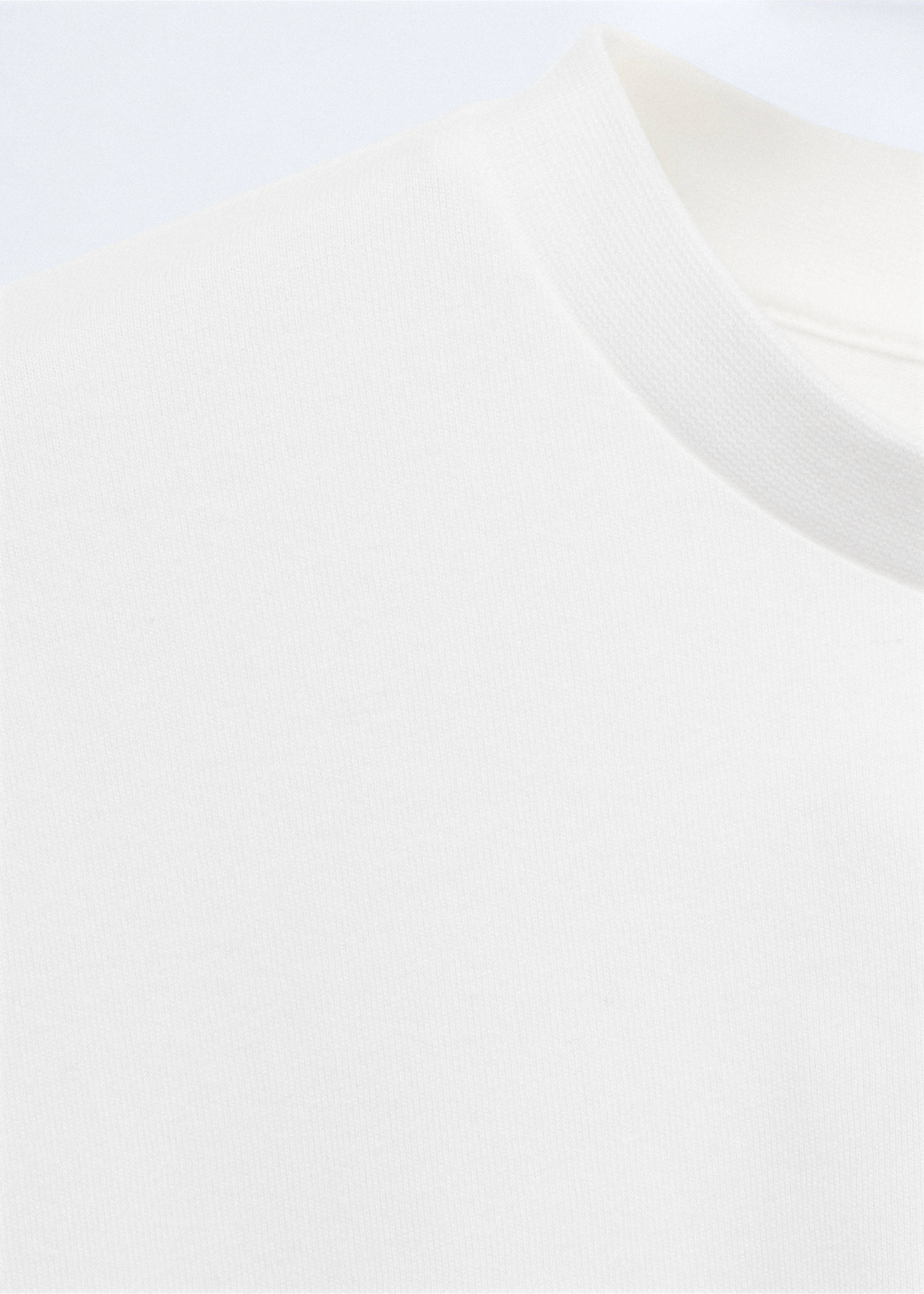 Ruched cotton T-shirt - Details of the article 8, White. Ref: 37016018-00.