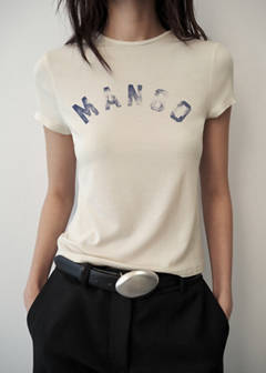 T-shirt with a distressed logo print — Off White 1