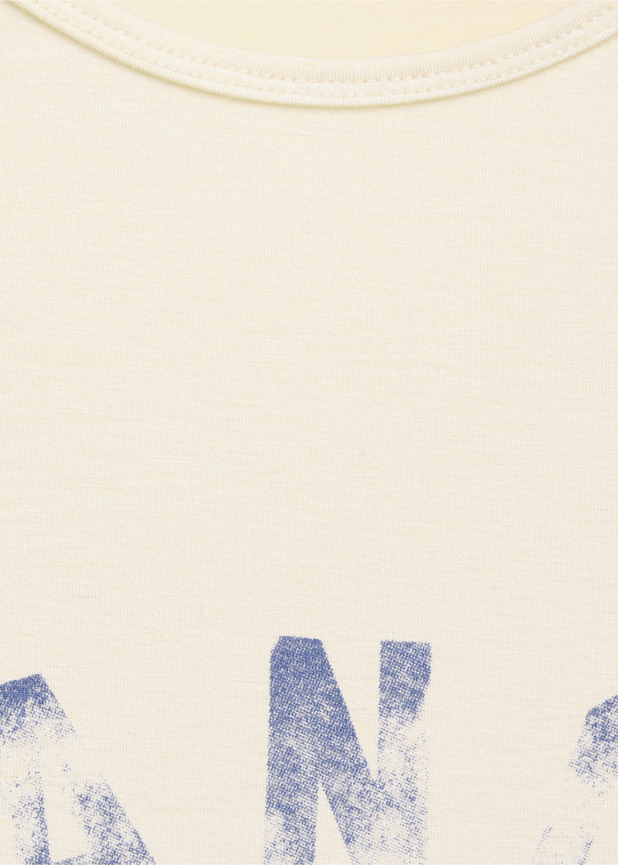 Camiseta estampada logo desgastado - Detalle del artículo 8, Blanco roto. Ref: 37016019-00.