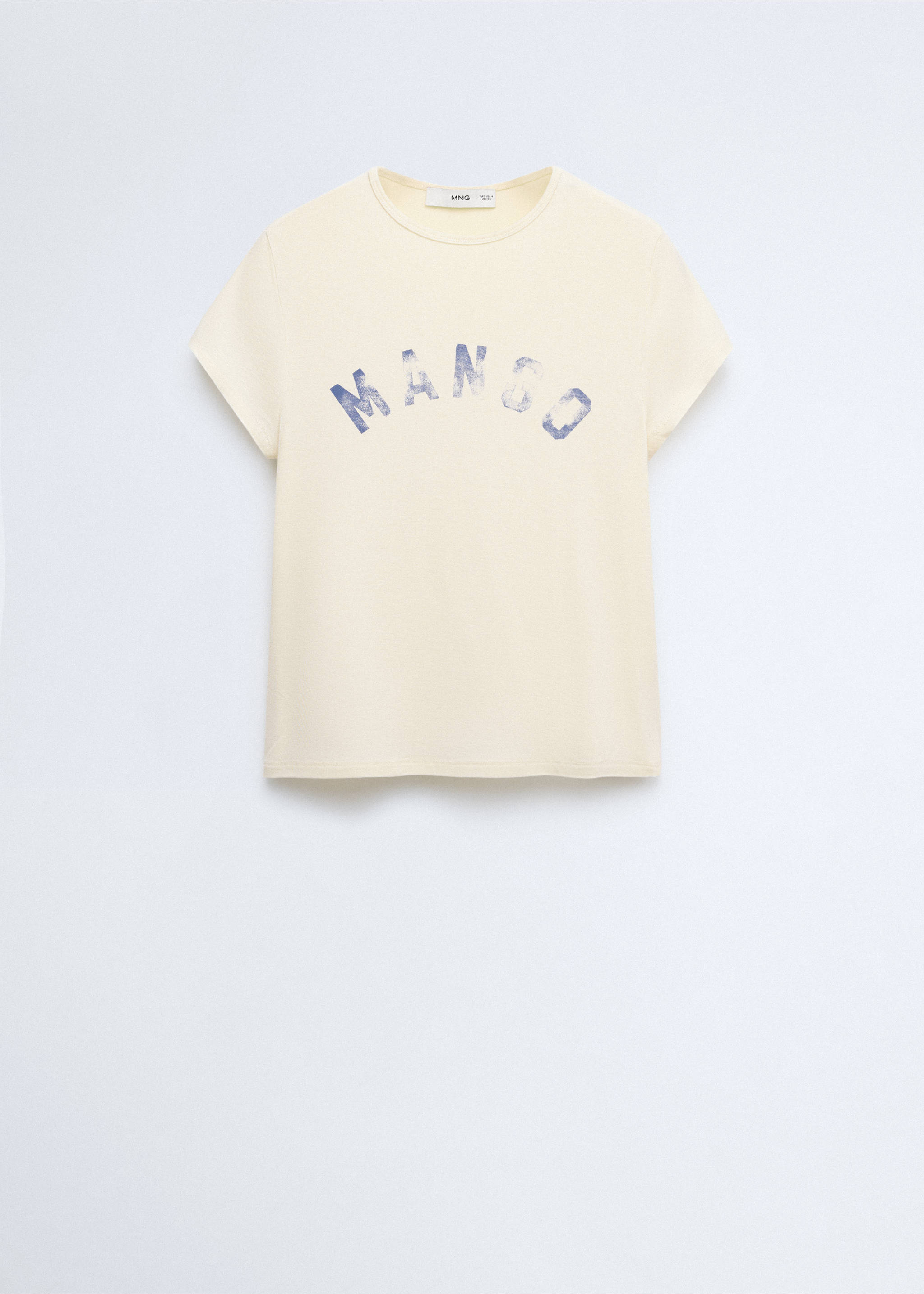 Camiseta estampada logo desgastado - Artículo sin modelo, Blanco roto. Ref: 37016019-00.