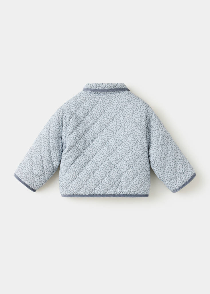 Quilted floral jacket — Blue