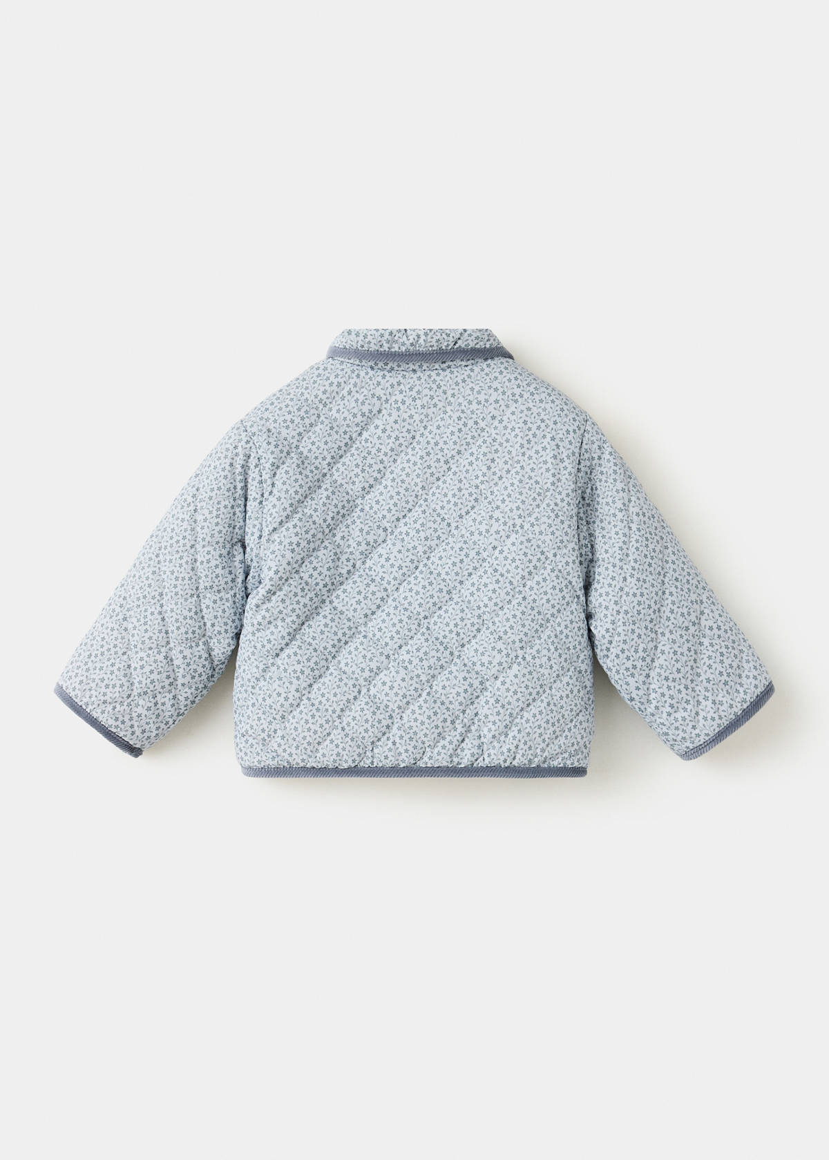 Quilted floral jacket — Blue