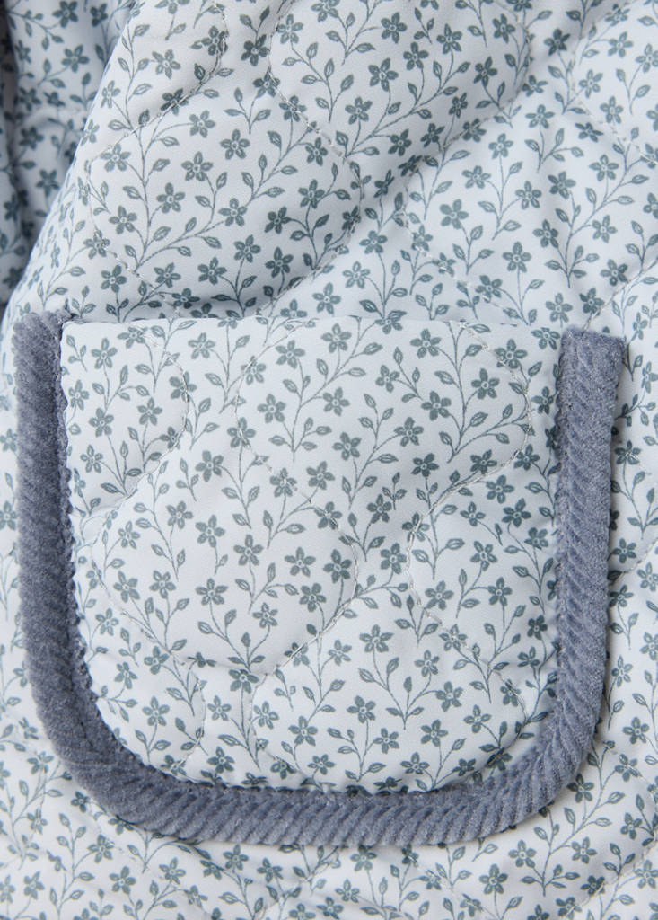 Quilted floral jacket — Blue