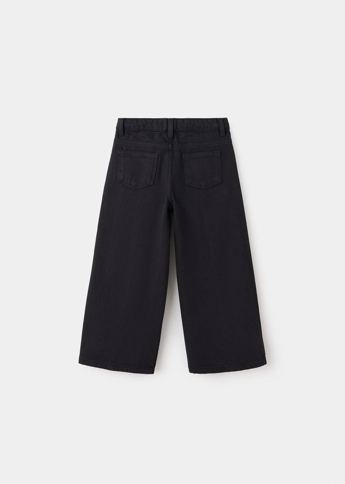 Straight-leg jeans with stud details — Black denim