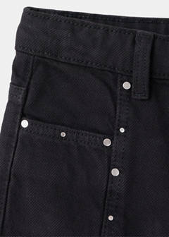 Straight-leg jeans with stud details — Black denim 2