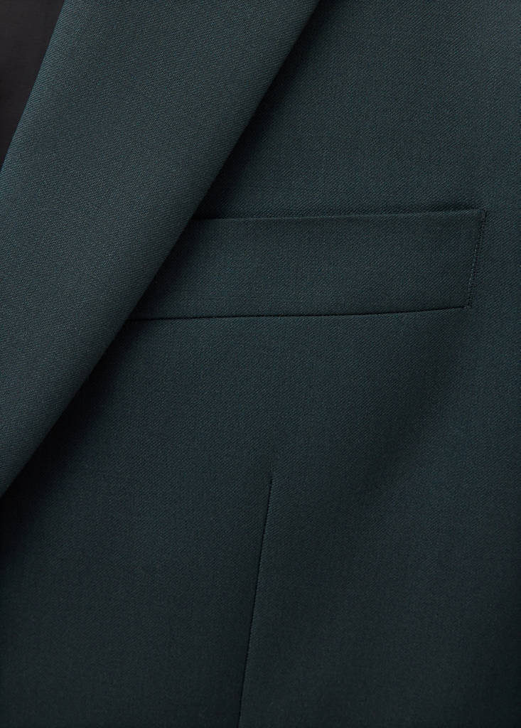 Turin 100% virgin wool suit jacket — Dark Green
