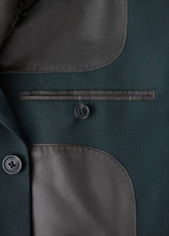 Turin suit jacket, 100% virgin wool, slim fit — Dark Green 9