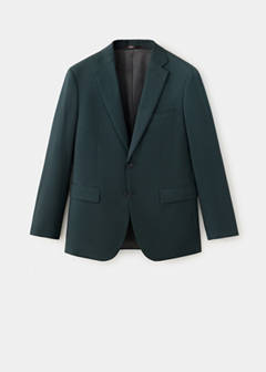 Turin suit jacket, 100% virgin wool, slim fit — Dark Green 7