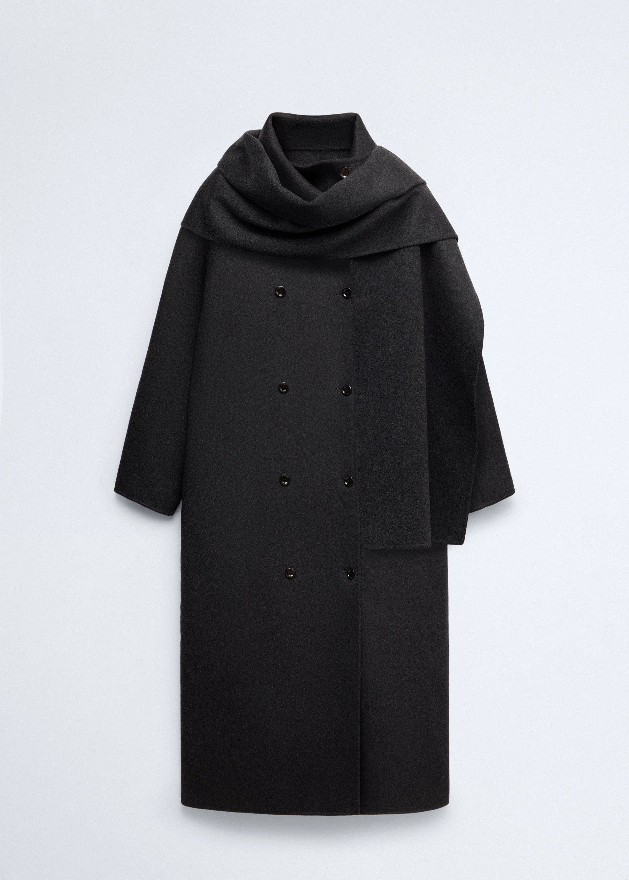 Manteau en laine avec écharpe amovible - Article sans modèle