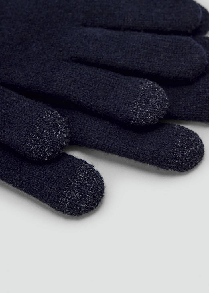 Knitted gloves — Navy