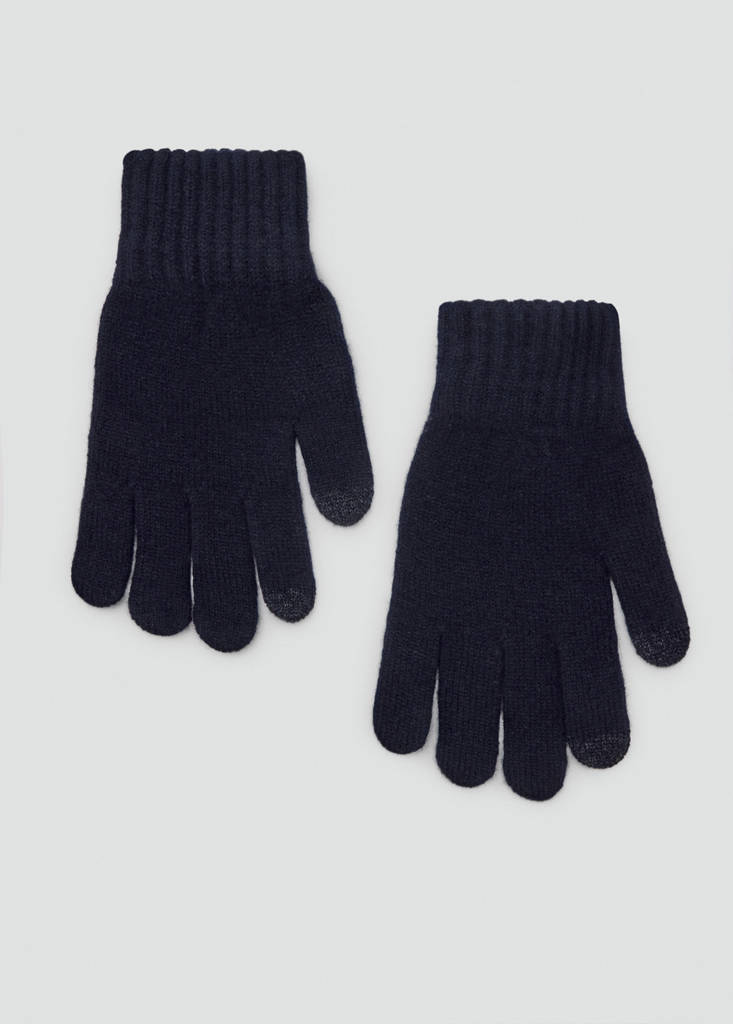 Knitted gloves — Navy
