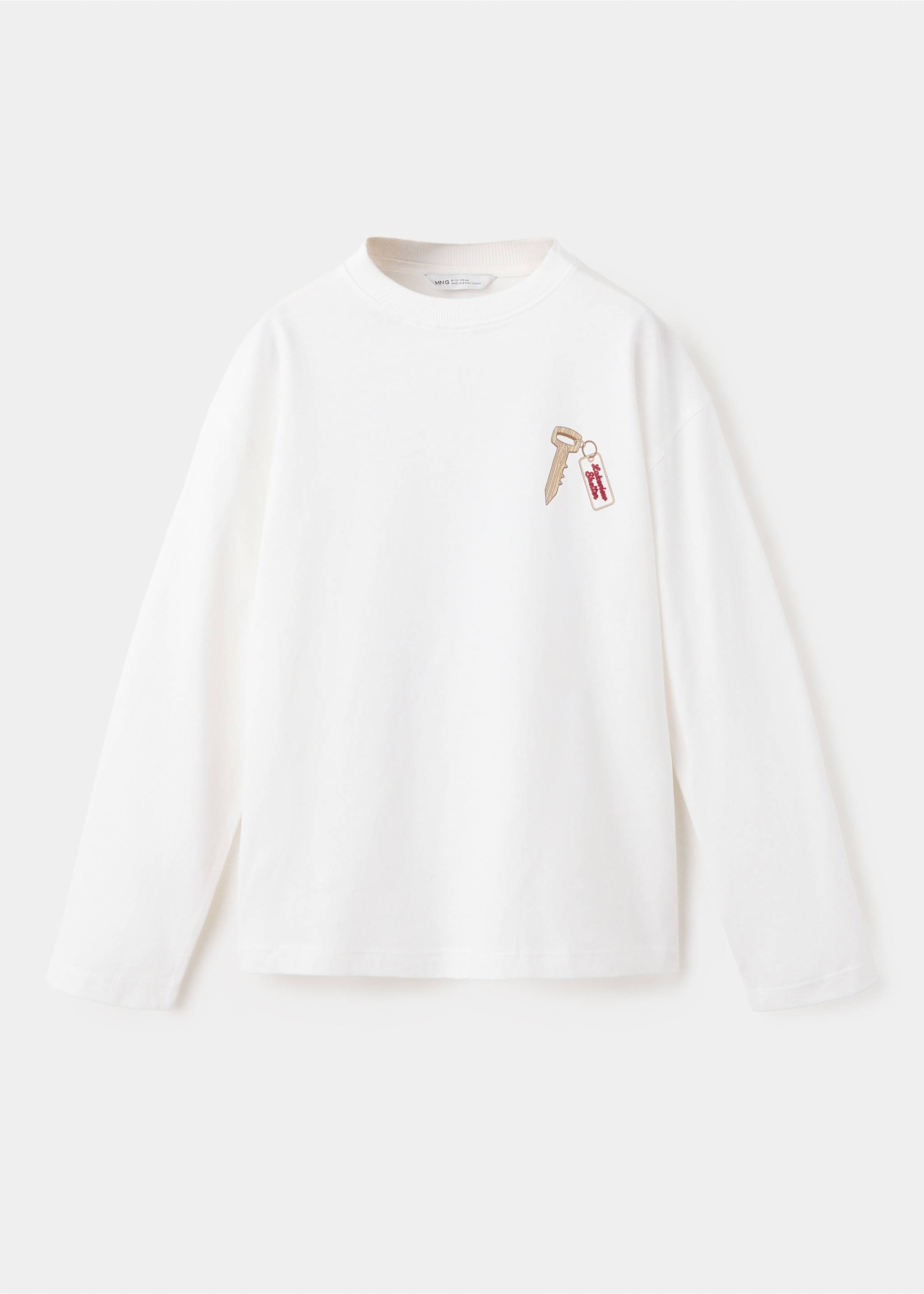 Printed oversize t-shirt - Article without model, Off White. Ref: 37016330-00.