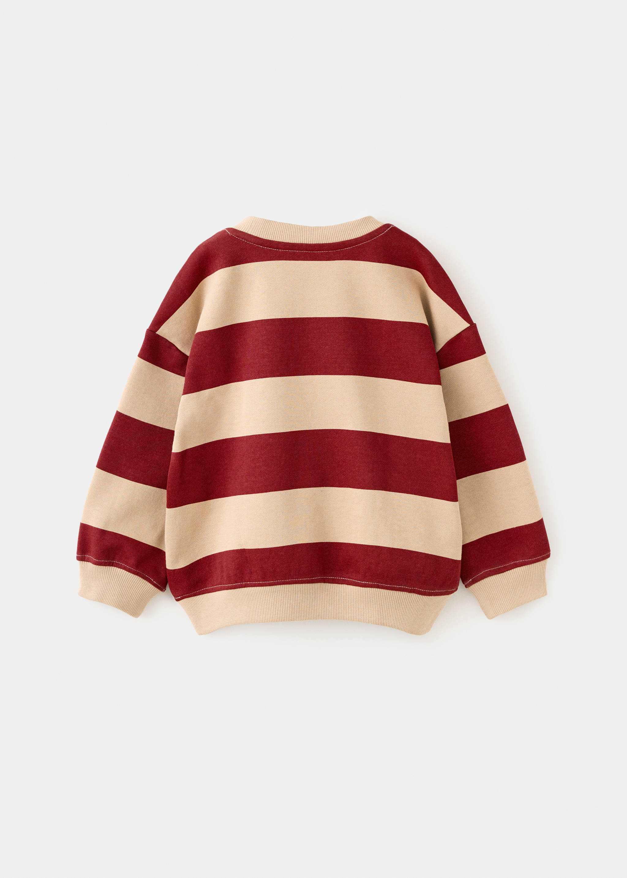 Striped sweatshirt with embroidered patch - Reverse of the article