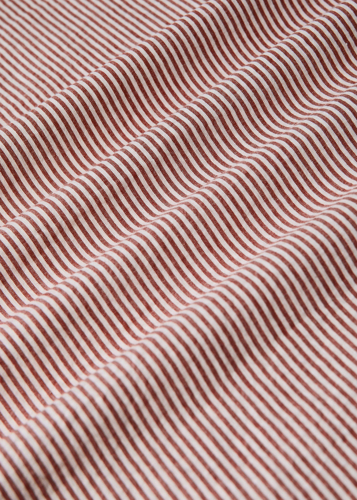 Striped cotton duvet cover Single bed — Red