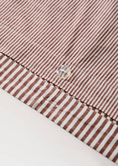 Striped cotton duvet cover Single bed — Red 3