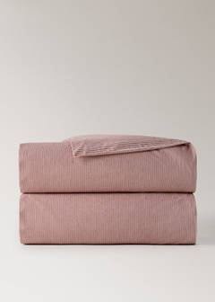 Striped cotton duvet cover Single bed — Red 7