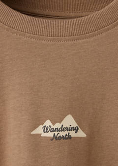 Printed oversize t-shirt — Caramel 4