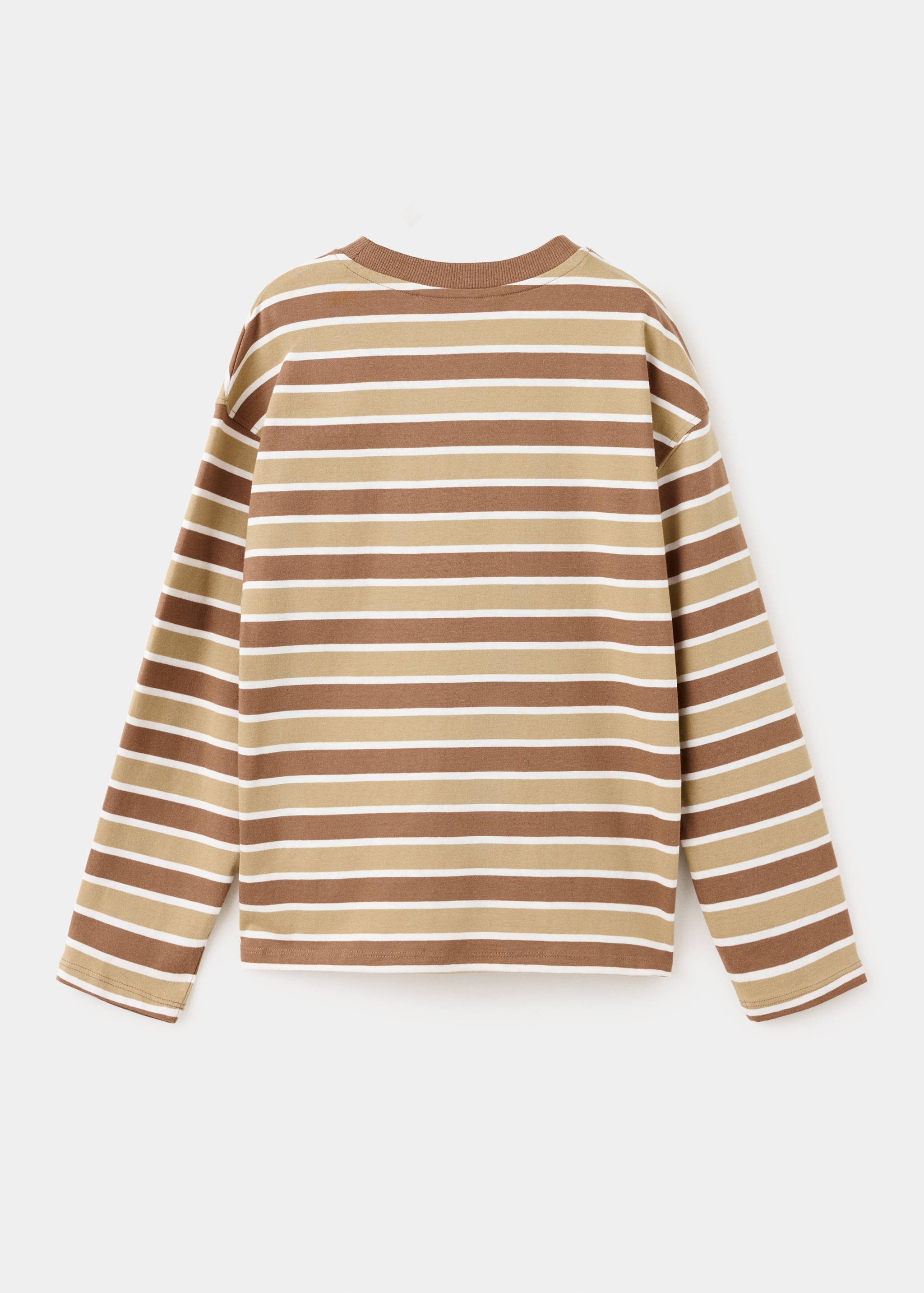 Striped cotton T-shirt - Reverse of the article
