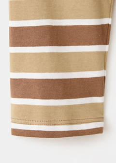 Striped cotton T-shirt — Coffee 6