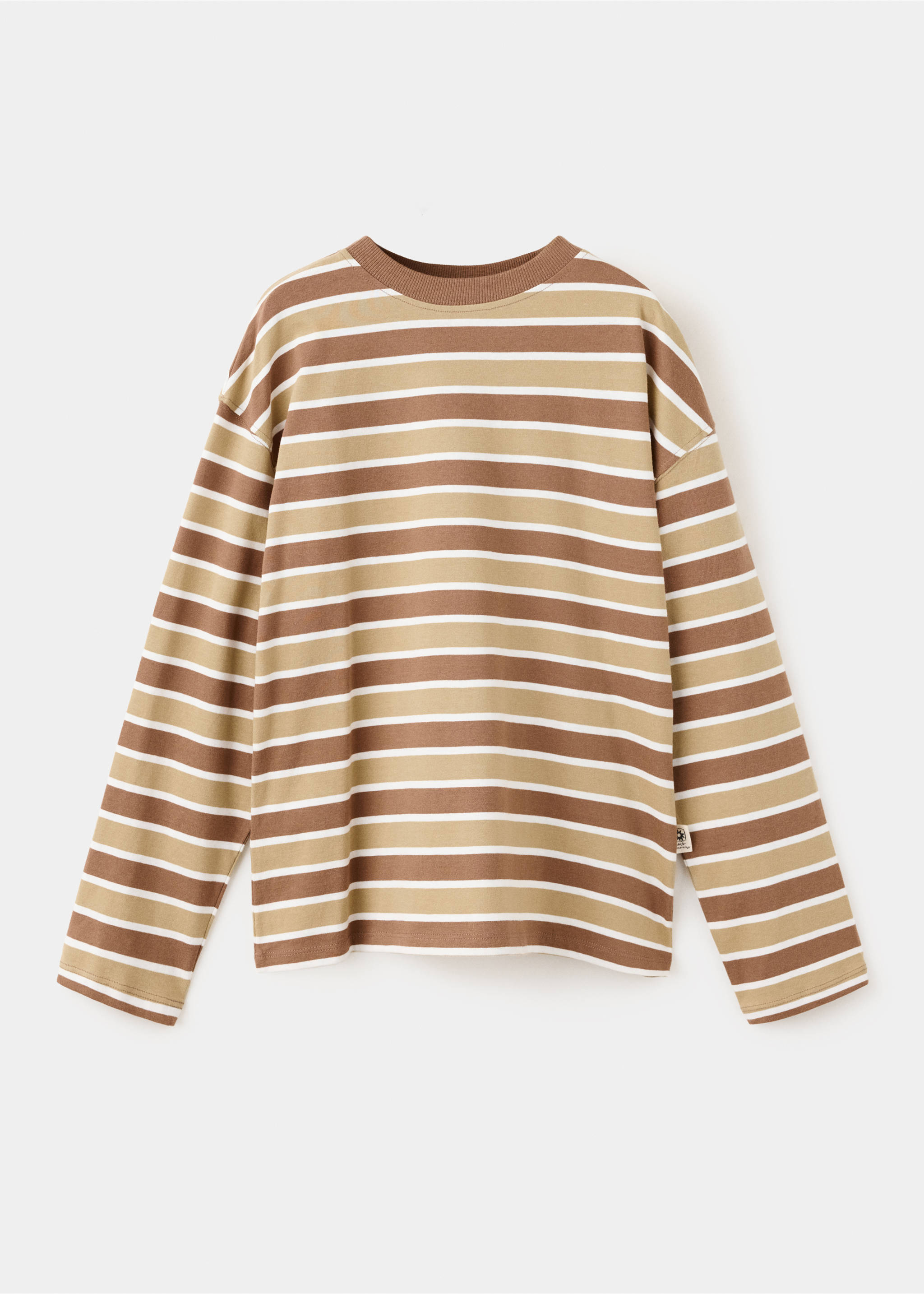 Striped cotton T-shirt - Article without model, Coffee. Ref: 37016339-00.